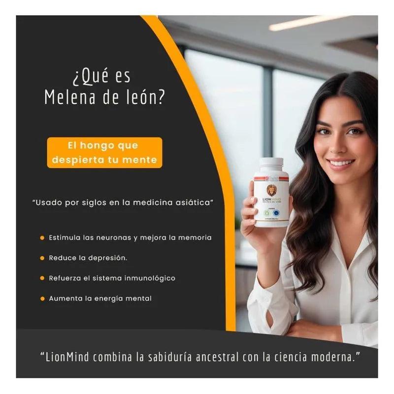 LionMind Melena de León | Foco y Memoria (Tratamiento 2 Meses)