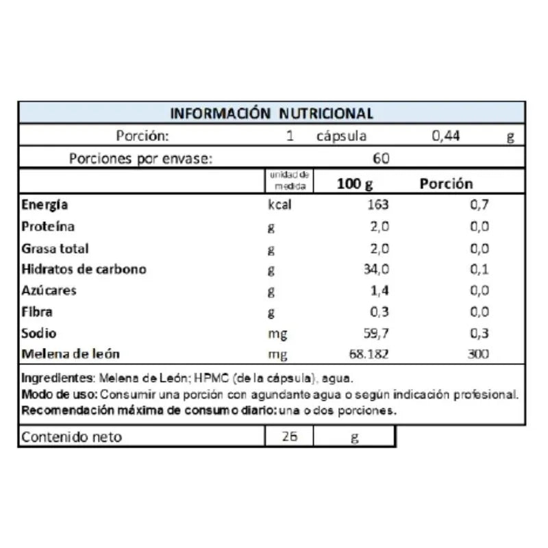 LionMind Melena de León | Foco y Memoria (Tratamiento 2 Meses)
