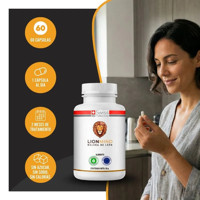 LionMind Melena de León | Foco y Memoria (Tratamiento 2 Meses)