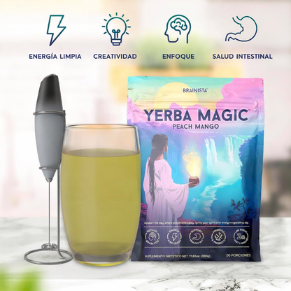 Yerba Magic 3-en-1 | Energía + Foco Mental (Sabor Mango-Melocotón)