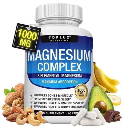 Magnesio Complex 8 | Espectro Completo 1000mg (Citrato, Bisglicinato, Malato)