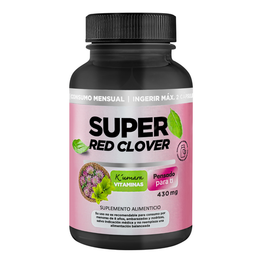 Super Red Clover - Suplemento Menopausia y Bochornos (Isoflavonas Naturales)