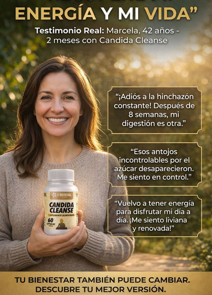 Candida Cleanse Detox 1000mg | Anti-Hinchazón y Hongo Cándida