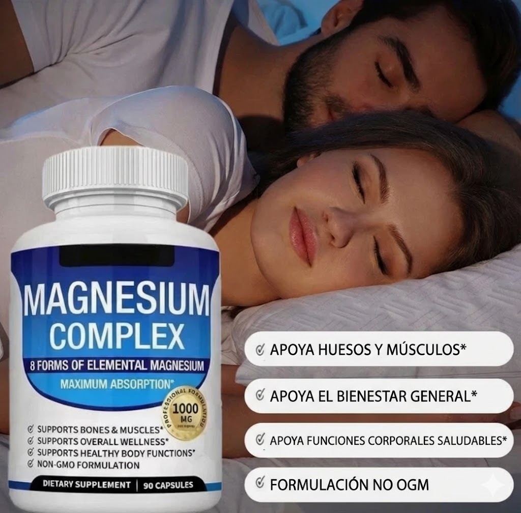 Magnesio Complex 8 | Espectro Completo 1000mg (Citrato, Bisglicinato, Malato)