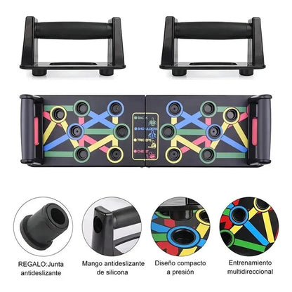 Tabla de Flexiones Push Up 9 en 1 - Gimnasio en Casa